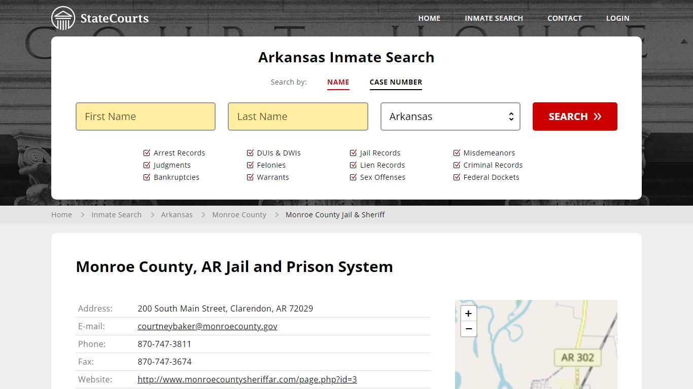 Monroe County Jail & Sheriff Inmate Records Search, Arkansas - StateCourts